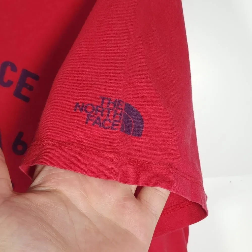 The North Face Men's SZ XL Red Logo Bear Graphic Tee Short Sleeve T Shirt